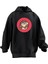 Unisex Premium Pamuk Siyah Tazmanya Canavarı Baskılı 3 Iplik Kapüşonlu Sweatshirt 1