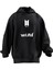 Unisex Premium Pamuk Siyah Bts Insanlar Baskılı 3 Iplik Kapüşonlu Sweatshirt 1