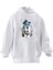 Unisex Premium Pamuk Beyaz Süpürge Baskılı 3 Iplik Kapüşonlu Sweatshirt 1