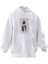Unisex Premium Pamuk Beyaz Mistake Pink Baskılı 3 Iplik Kapüşonlu Sweatshirt 1