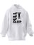 Unisex Premium Pamuk Beyaz Pull Up Baskılı 3 Iplik Kapüşonlu Sweatshirt 1