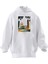 Unisex Premium Pamuk Beyaz Rome Poster Baskılı 3 Iplik Kapüşonlu Sweatshirt 1