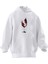 Unisex Premium Pamuk Beyaz Şarap Kırmızı Baskılı 3 Iplik Kapüşonlu Sweatshirt 1