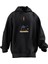 Unisex Premium Pamuk Siyah Füze Düşen Goril Baskılı 3 Iplik Kapüşonlu Sweatshirt 1