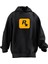 Unisex Premium Pamuk Siyah Gta R Baskılı 3 Iplik Kapüşonlu Sweatshirt 1