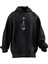 Unisex Premium Pamuk Siyah Çınar Ağacı Saksı Baskılı 3 Iplik Kapüşonlu Sweatshirt 1