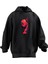 Unisex Premium Pamuk Siyah Hızlı Deadpool Baskılı 3 Iplik Kapüşonlu Sweatshirt 1