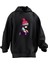 Unisex Premium Pamuk Siyah Kırmızı Başlıklı Kız Baskılı 3 Iplik Kapüşonlu Sweatshirt 1