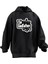 Unisex Premium Pamuk Siyah The Good Father Yazı Baskılı 3 Iplik Kapüşonlu Sweatshirt 1