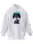 Unisex Premium Pamuk Beyaz Sword Poster Baskılı 3 Iplik Kapüşonlu Sweatshirt 1