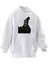 Unisex Premium Pamuk Beyaz Azgain Yazılı Gym Baskılı 3 Iplik Kapüşonlu Sweatshirt 1