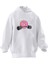 Unisex Premium Pamuk Beyaz Donut Give Up Baskılı 3 Iplik Kapüşonlu Sweatshirt 1