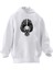 Unisex Premium Pamuk Beyaz Kanatlı Baykuş Baskılı 3 Iplik Kapüşonlu Sweatshirt 1