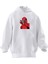 Unisex Premium Pamuk Beyaz Fotoğraf Spiderman Baskılı 3 Iplik Kapüşonlu Sweatshirt 1