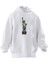 Unisex Premium Pamuk Beyaz Heykel Özgürlük Baskılı 3 Iplik Kapüşonlu Sweatshirt 1