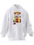 Unisex Premium Pamuk Beyaz Çinli Teletabiler Baskılı 3 Iplik Kapüşonlu Sweatshirt 1