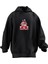 Unisex Premium Pamuk Siyah Vosvos Yılbaşı Baskılı 3 Iplik Kapüşonlu Sweatshirt 1
