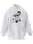 Unisex Premium Pamuk Beyaz Muhammed Ali Direk Baskılı 3 Iplik Kapüşonlu Sweatshirt 1