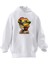 Unisex Premium Pamuk Beyaz Afrika Desen Baskılı 3 Iplik Kapüşonlu Sweatshirt 1