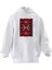 Unisex Premium Pamuk Beyaz Kilim Deseni Baskılı 3 Iplik Kapüşonlu Sweatshirt 1