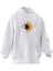 Unisex Premium Pamuk Beyaz Papatya Göz Baskılı 3 Iplik Kapüşonlu Sweatshirt 1