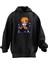 Unisex Premium Pamuk Siyah Japon Joker Baskılı 3 Iplik Kapüşonlu Sweatshirt 1