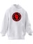 Unisex Premium Pamuk Beyaz Machine Rage Baskılı 3 Iplik Kapüşonlu Sweatshirt 1
