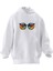 Unisex Premium Pamuk Beyaz Kamp Gözlük Baskılı 3 Iplik Kapüşonlu Sweatshirt 1