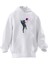 Unisex Premium Pamuk Beyaz Mor Toplu Baskılı 3 Iplik Kapüşonlu Sweatshirt 1