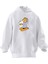 Unisex Premium Pamuk Beyaz Mor Pijamalı Garfield Baskılı 3 Iplik Kapüşonlu Sweatshirt 1