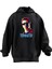 Unisex Premium Pamuk Siyah Terminatör Silik Çizim Baskılı 3 Iplik Kapüşonlu Sweatshirt 1