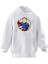 Unisex Premium Pamuk Beyaz Küçük Süperman Baskılı 3 Iplik Kapüşonlu Sweatshirt 1