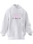 Unisex Premium Pamuk Beyaz Pembe Örümcek Baskılı 3 Iplik Kapüşonlu Sweatshirt 1
