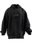 Unisex Premium Pamuk Siyah Çınar Altı Çocuk Baskılı 3 Iplik Kapüşonlu Sweatshirt 1