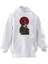Unisex Premium Pamuk Beyaz Kırmızı Dolunay Anime Japon Baskılı 3 Iplik Kapüşonlu Sweatshirt 1