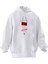 Unisex Premium Pamuk Beyaz Closed Baskılı 3 Iplik Kapüşonlu Sweatshirt 1