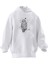 Unisex Premium Pamuk Beyaz Topuzlu Baykuş Baskılı 3 Iplik Kapüşonlu Sweatshirt 1