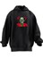 Unisex Premium Pamuk Siyah Gülen Joker Ha Baskılı 3 Iplik Kapüşonlu Sweatshirt 1