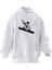 Unisex Premium Pamuk Beyaz Snowboard Adam Kıyafet Baskılı 3 Iplik Kapüşonlu Sweatshirt 1
