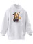 Unisex Premium Pamuk Beyaz Pikachu Şapka Baskılı 3 Iplik Kapüşonlu Sweatshirt 1