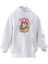 Unisex Premium Pamuk Beyaz Unicornlar Desen Baskılı 3 Iplik Kapüşonlu Sweatshirt 1