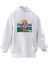 Unisex Premium Pamuk Beyaz Tatilci Genç Kız Baskılı 3 Iplik Kapüşonlu Sweatshirt 1