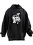 Unisex Premium Pamuk Siyah Muhammed Ali Direk Baskılı 3 Iplik Kapüşonlu Sweatshirt 1
