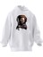 Unisex Premium Pamuk Beyaz Bıçaklı Chucky Baskılı 3 Iplik Kapüşonlu Sweatshirt 1