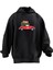 Unisex Premium Pamuk Siyah Çam Ağacı Vos Baskılı 3 Iplik Kapüşonlu Sweatshirt 1