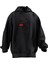 Unisex Premium Pamuk Siyah Starwars Robot Baskılı 3 Iplik Kapüşonlu Sweatshirt 1