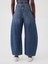 Kadın Koyu Mavi High Rise Horseshoe Jean Pantolon 5