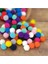 12mm Renkli Karışık Yumuşak Ponpon Peluş 200 Adet 2