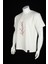 Unisex Kısa Kollu Tshirt Nakışlı Işlemli Sakura Katana Erkek - Kadın Beyaz Rahat Kesim 3