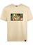 Erkek Bisiklet Yaka Bej Pamuklu Tişört One Piece Anime Nakışlı Işlemli T-Shirt 1